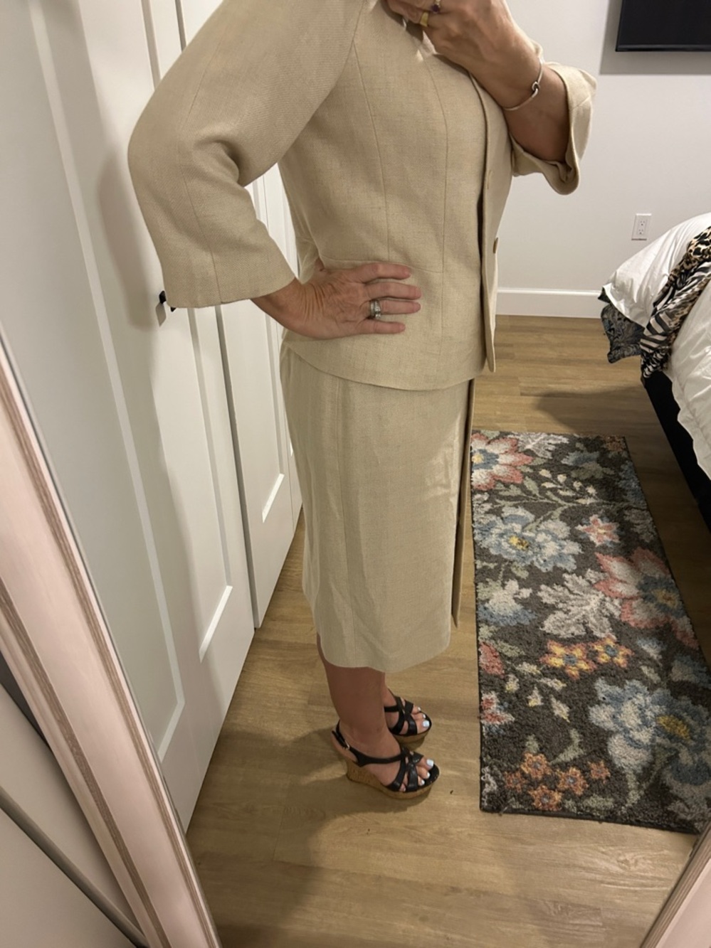 Vintage Brooks Brothers 2-Piece Double Breasted Top with Pencil Skirt |SZ 10/12 - Picture 9 of 14